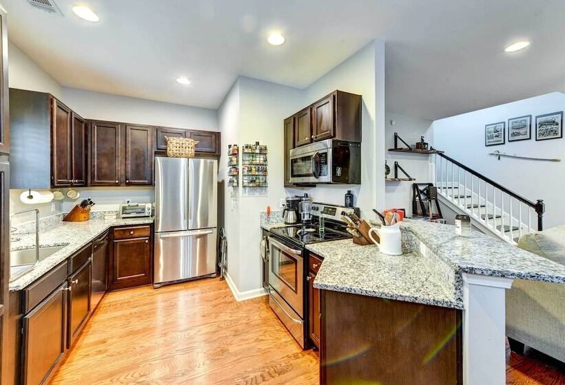 Modern Savannah Home: Backyard W/ Gas Grill