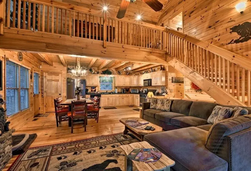 Riverside Ellijay Cabin W/ Hot Tub & Game Room