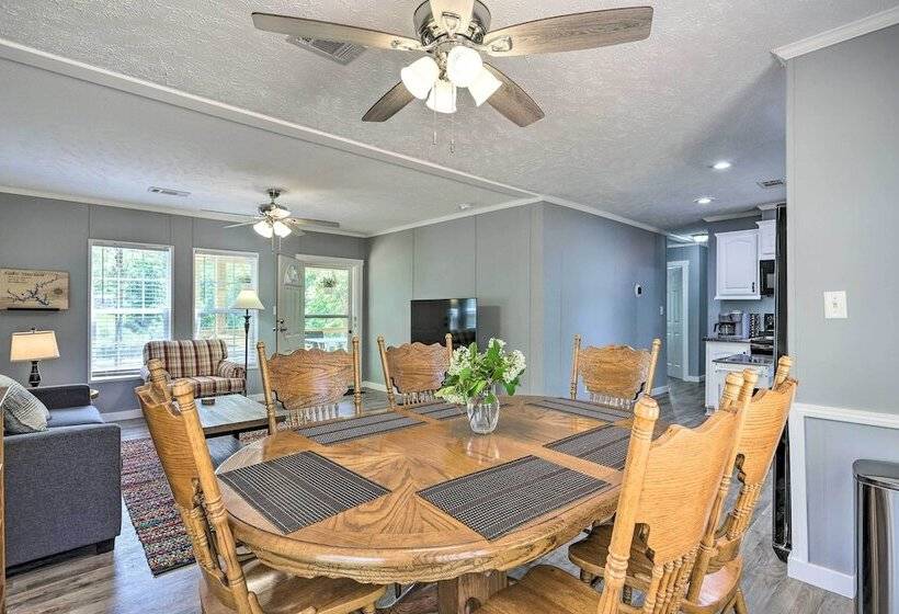 Waterfront Lake Sinclair Home: Dock + Grill!