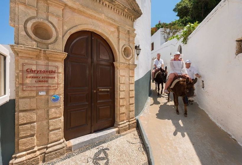 酒店 Chrysanthi Luxury Studios Lindos