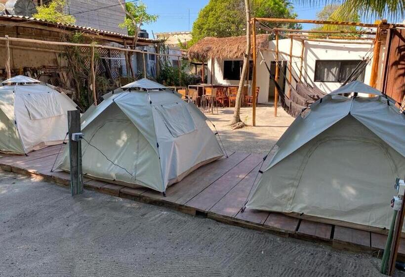 پانسیون Aventura Maya Hostal Y Camping Holbox