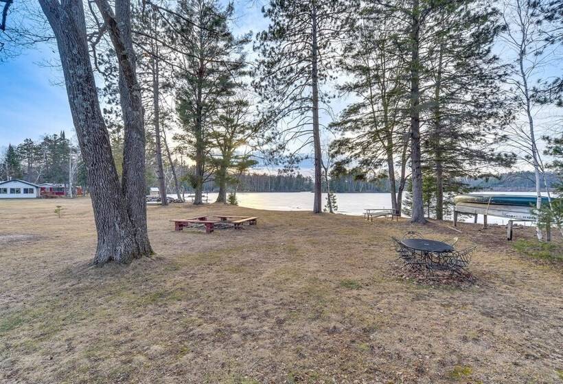 Pet Friendly Couderay Cabin W/ Boat Dock + Grill!