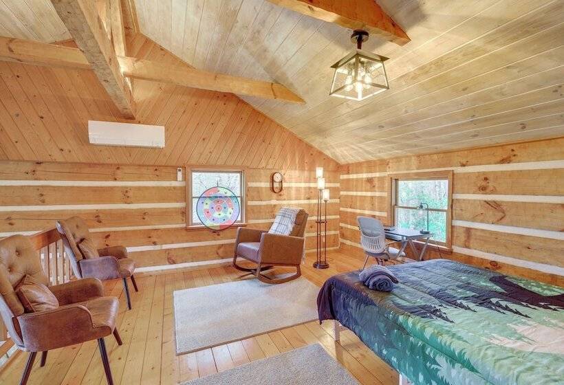 Ashe County Log Cabin: Mountain View Deck, Sauna