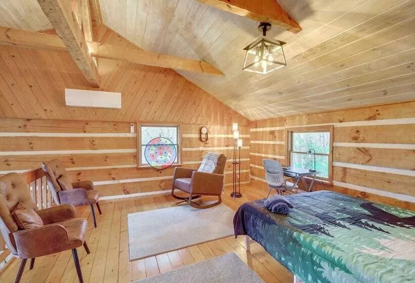 Ashe County Log Cabin: Mountain View Deck, Sauna