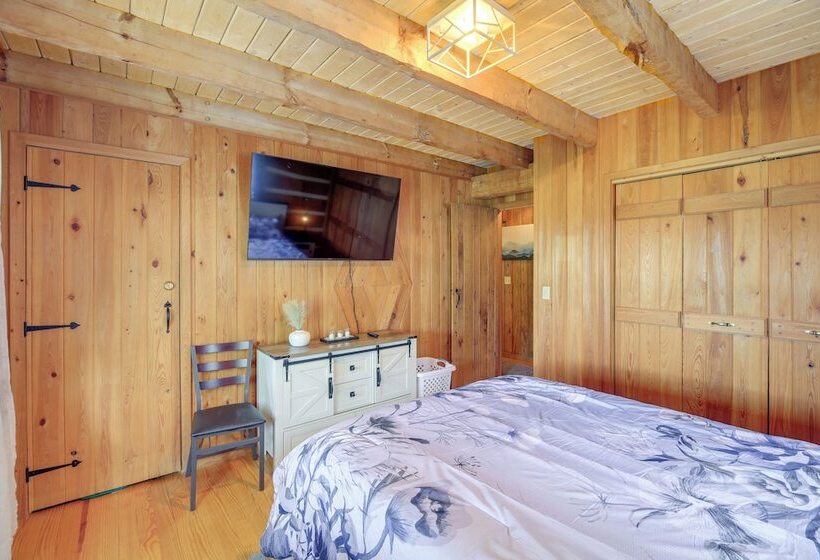 Ashe County Log Cabin: Mountain View Deck, Sauna