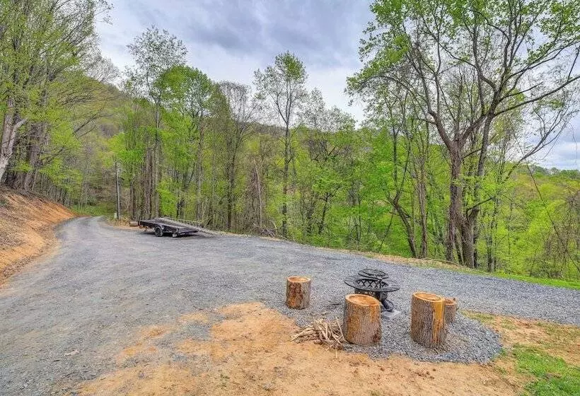 Ashe County Log Cabin: Mountain View Deck, Sauna