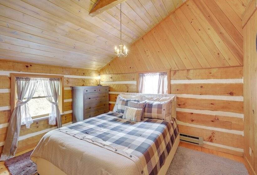 Ashe County Log Cabin: Mountain View Deck, Sauna