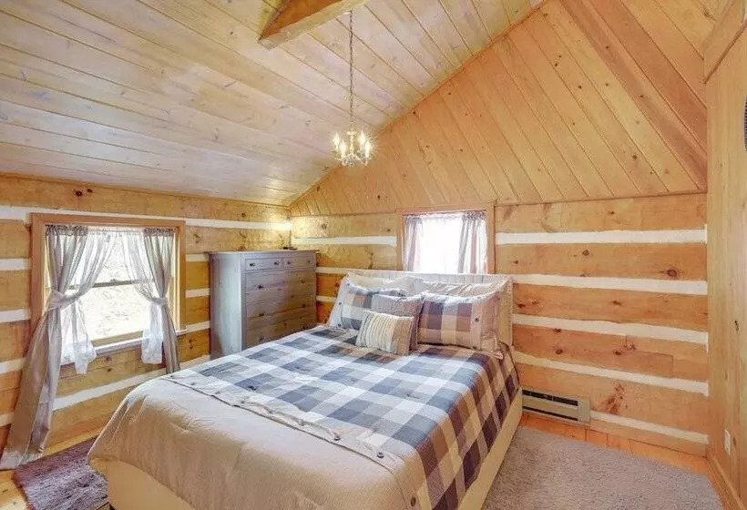 Ashe County Log Cabin: Mountain View Deck, Sauna