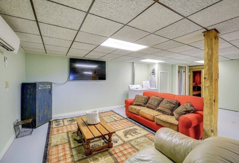 Ashe County Log Cabin: Mountain View Deck, Sauna