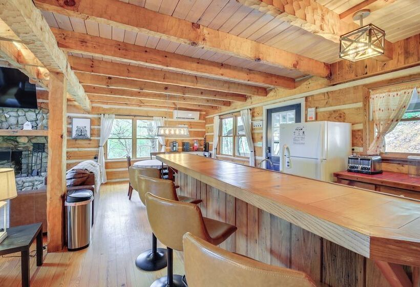 Ashe County Log Cabin: Mountain View Deck, Sauna