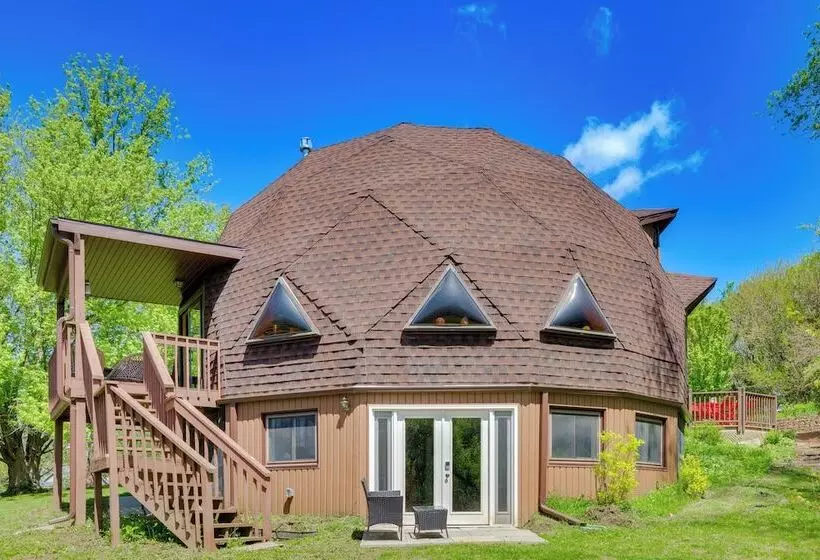 Geodesic Dome House: 18 Acres On Baraboo River!