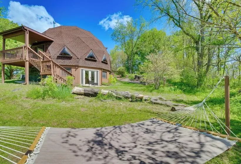 Geodesic Dome House: 18 Acres On Baraboo River!