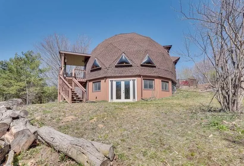 Geodesic Dome House: 18 Acres On Baraboo River!