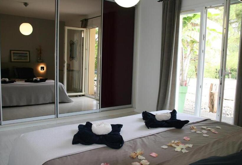 Bed and Breakfast Cocon De Verdure Avec Piscine Chambre Lit King Size 2m