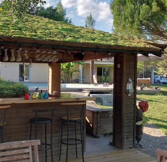 Bed and Breakfast Cocon De Verdure Avec Piscine Chambre Lit King Size 2m