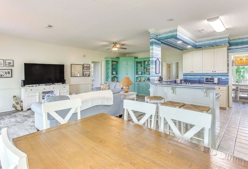 Walk To Marina: Pet Friendly Little River Home!