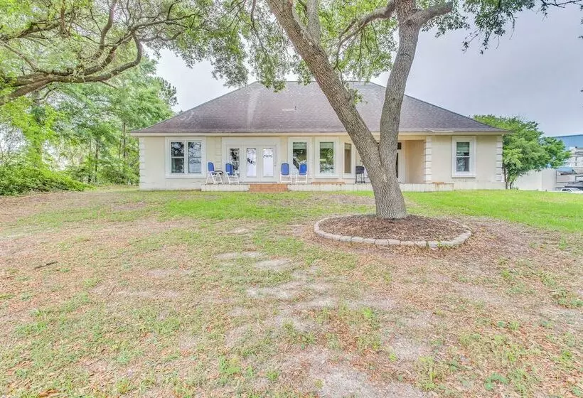 Walk To Marina: Pet Friendly Little River Home!