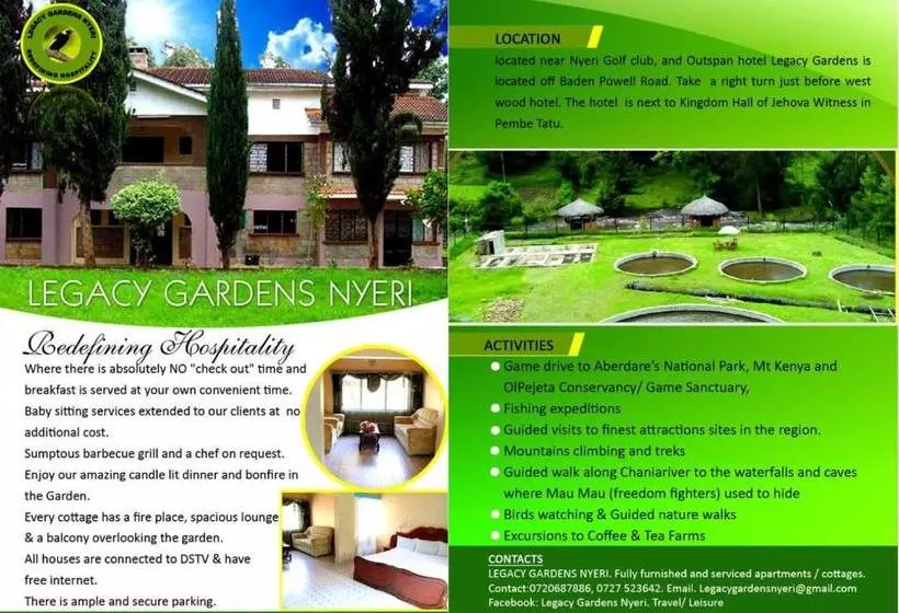 تختخواب و صبحانه Legacy Gardens Nyeri