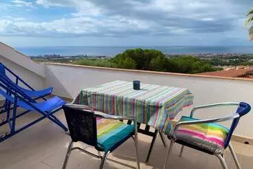 Bed and Breakfast Palm Maresme Suite With Bathroom And Living Room And Terrasse With Ocean Views In A Private Villa