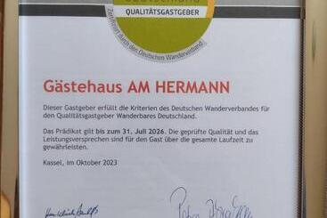 펜션 Gästehaus Am Hermann