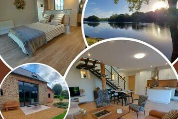 شقق خاصة سياحية Charmant Gîte En Pierre Avec étang Privé Et Vue Arborée, Parfait Pour Pêche Et Relaxation   Fr 1 600