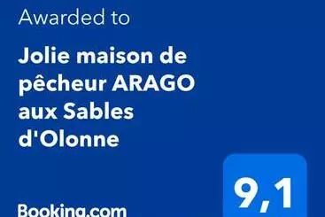 ツーリストアパートメント Jolie Maison De Pêcheur Arago Aux Sables D Olonne