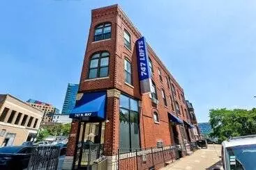 هتل آپارتمان Chicago Second Floor Studio By 747 Lofts