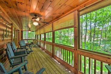 קוטג'' Pinot & Pine Chic Log Cabin ~ 5 Mi To Blue Ridge