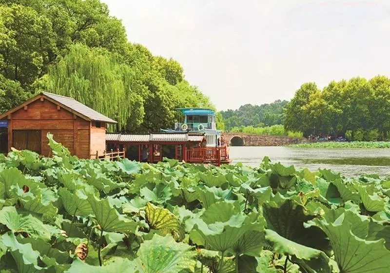 酒店 Shangri La Hangzhou   The Back Garden Of West Lake