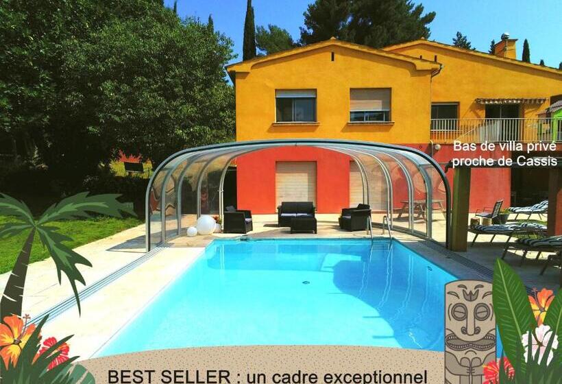 Rare   Escale Bicolore   Bas De Villa Privé Proche De Cassis   Piscine Chauffée Pendant L été