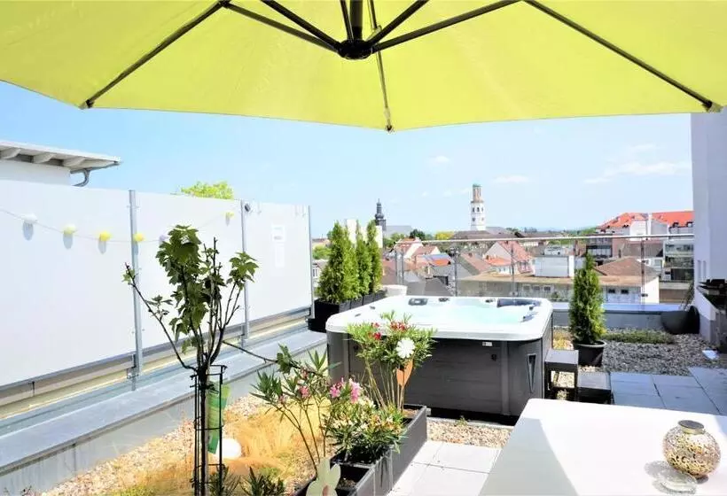 Panorama Penthouse Apartment Mit Klima Und Whirlpool Für Bis Zu 6 Personen