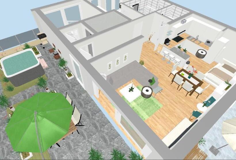 Panorama Penthouse Apartment Mit Klima Und Whirlpool Für Bis Zu 6 Personen