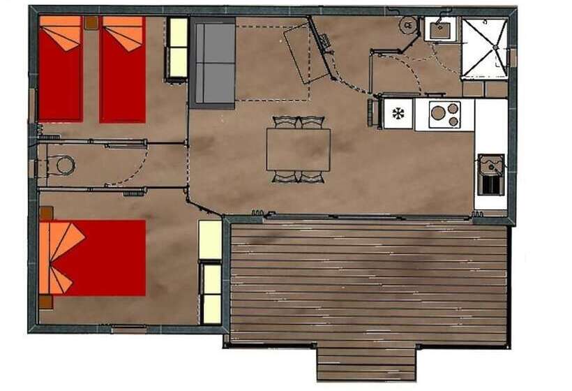 בית מלון כפרי Camping Le Verdoyant Chalets