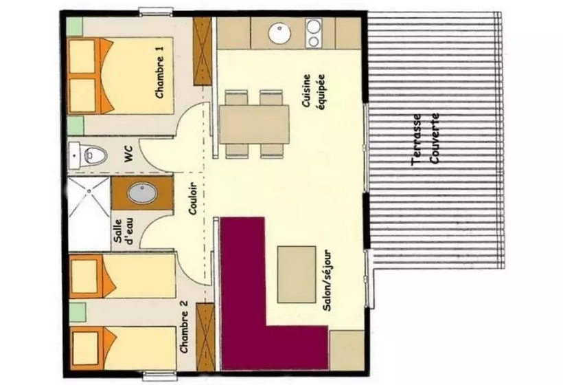 ホテル Camping Le Verdoyant   Chalets
