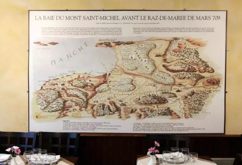 호텔 Logis Hôtel Et Restaurant La Tour Brette