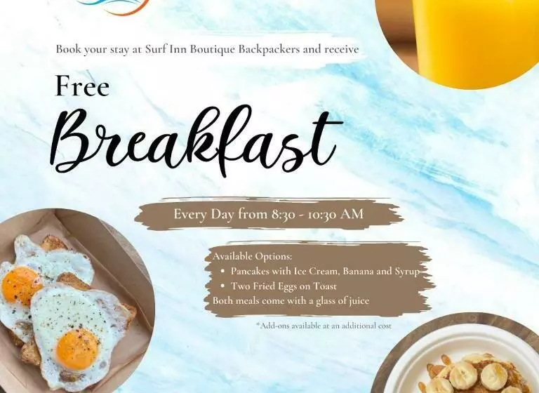 ユースホステル Surf Inn Boutique Backpackers   Free Breakfast