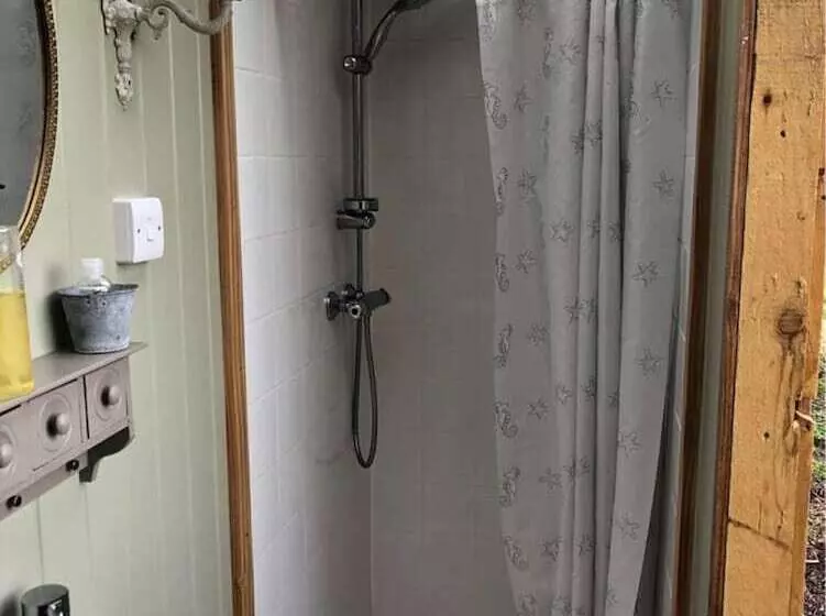 Charming Shepherds Hut With Wood Fired Hot Tub