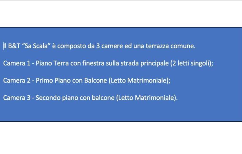 Pensionat “sa Scala” Bed&terrace