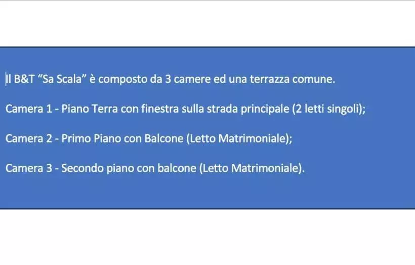 Majatalo “sa Scala” Bed&terrace