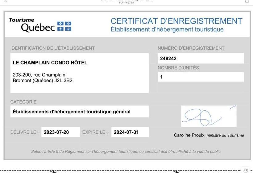 Le Champlain Condo Hôtel