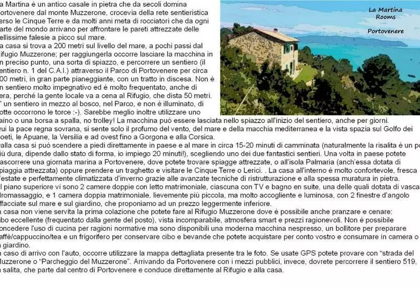 ペンション La Martina Portovenere Trekking Cottage