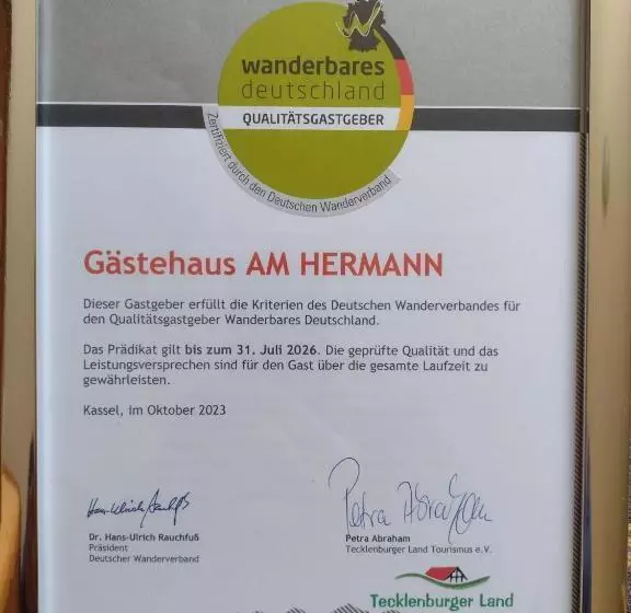 ペンション Gästehaus Am Hermann