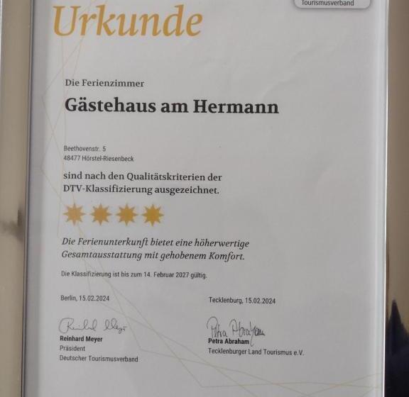 膳宿费 Gästehaus Am Hermann