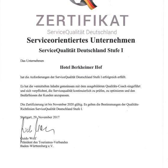 Отель Berkheimer Hof