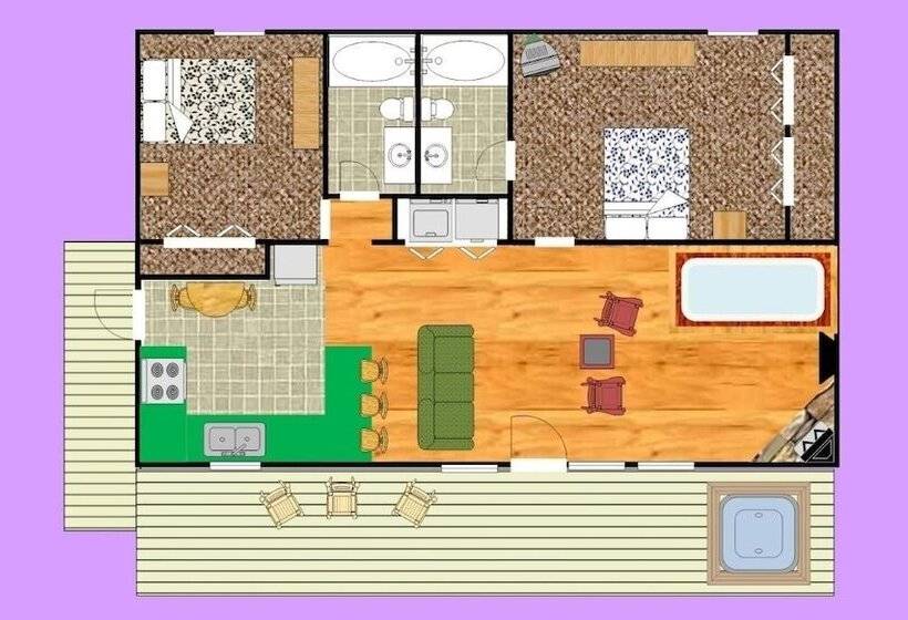 Mountain Dew   2 Bedrooms, 2 Baths, Sleeps 4 Cabin By Redawning