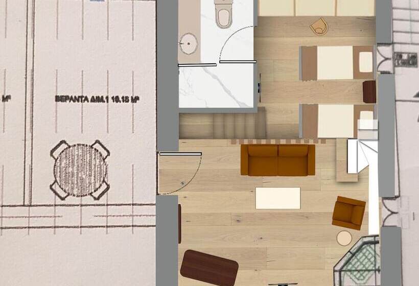 펜션 Akrolithi Guesthouse