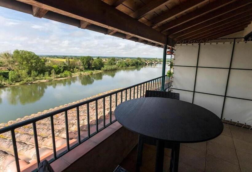 Отель Restaurant Côte Garonne Le Balcon Des Dames Tonneins Marmande Agen Chambres Climatisées