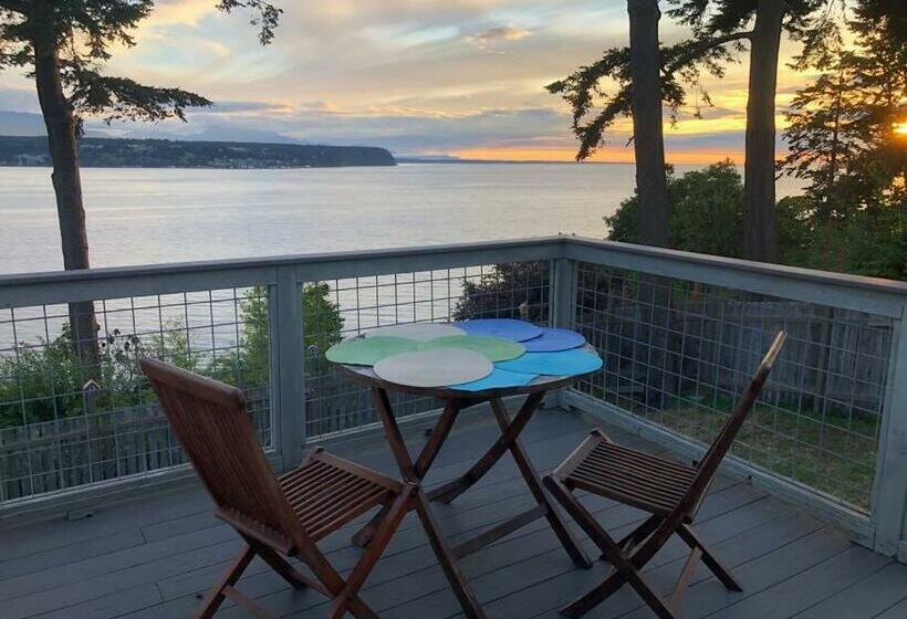 Waterfront, Sunsets And Mountains