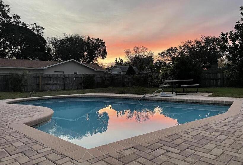 Dream Vacation Home W Heated Pool Close To Beaches Clearwater St Pete Sleeps 14