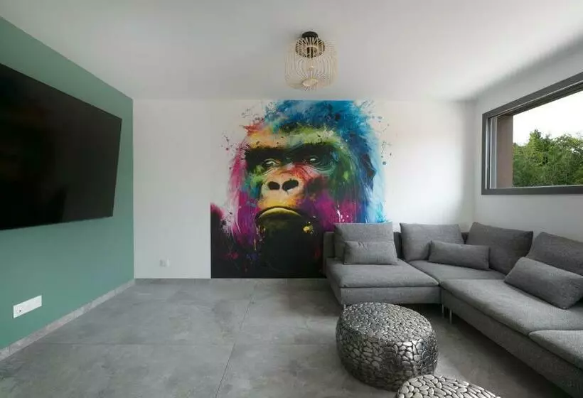 Gites Spa Strasbourg   Villa Gorille   Spa Privé, Sauna, Borne D Arcade, Babyfoot